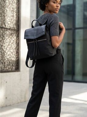 Botkier Nylon/Leather-Trim Backpack